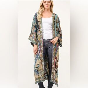 RAJ KORA THICK STITCH EMBROIDERED DUSTER